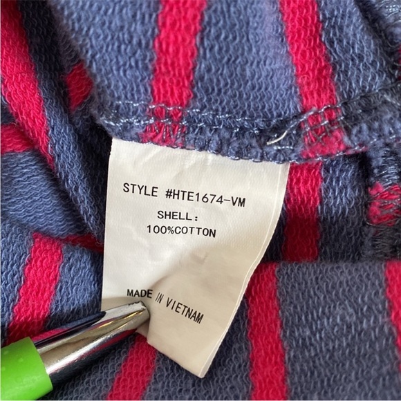 Melloday MELLODAY Women’s Top Striped Cotton Hooded Sweatshirt Hoodie size Large - Picture 10 of 12